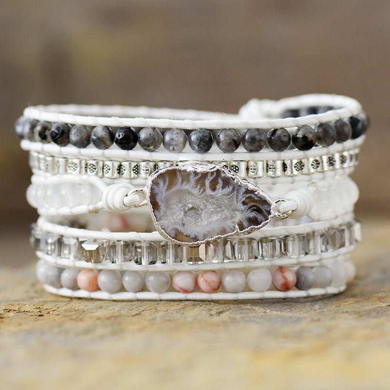 Natural Stone Layered Bracelet - Style Chic Couture