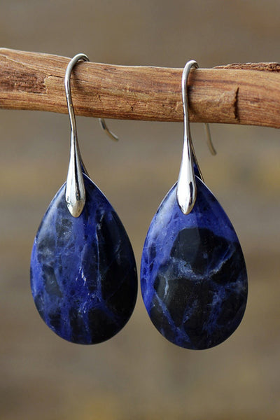 Natural Stone Teardrop Earrings - Style Chic Couture