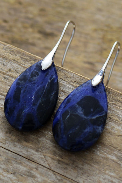 Natural Stone Teardrop Earrings - Style Chic Couture