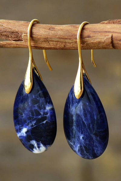 Natural Stone Teardrop Earrings - Style Chic Couture