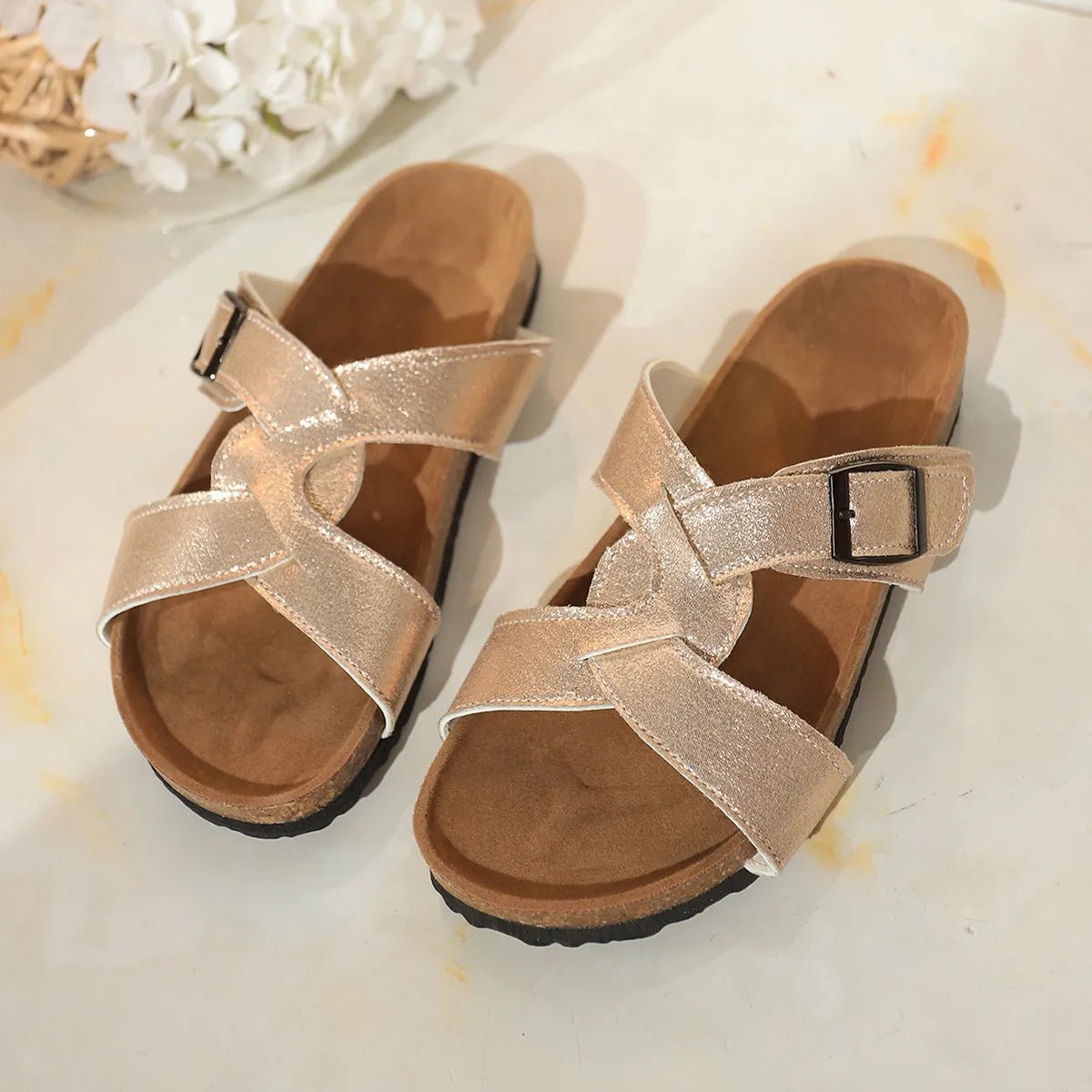 Open Toe Buckle Sandals - Style Chic Couture