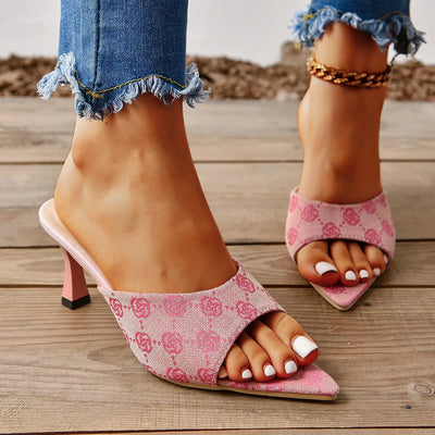 Open Toe Mid Heel Sandals - Style Chic Couture