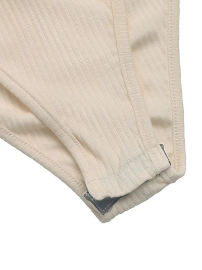 Perfee Decorative Button Round Neck Long Sleeve Bodysuit - Style Chic Couture