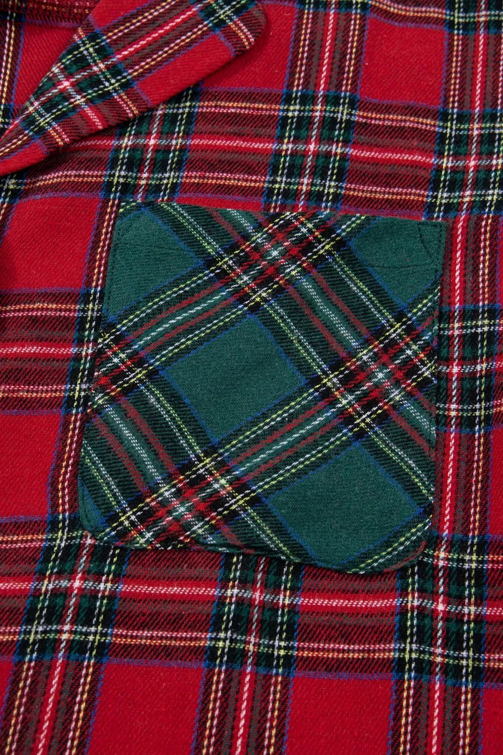 Christmas Plaid Long Sleeve Shirt & Short Pajama Set