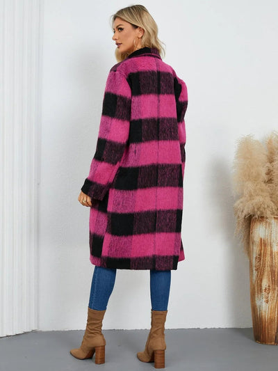 Chic Plaid Double-Breasted Coat- Style Chic Couture