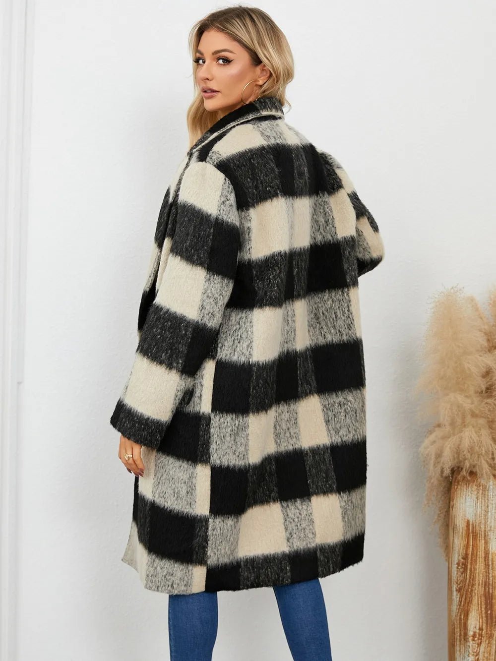 Chic Plaid Double-Breasted Coat- Style Chic Couture