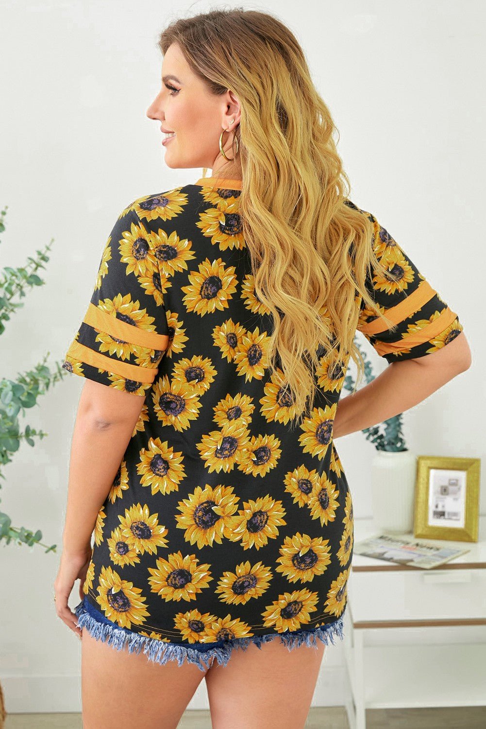 Plus Size V - Neck Tee Shirt - Style Chic Couture