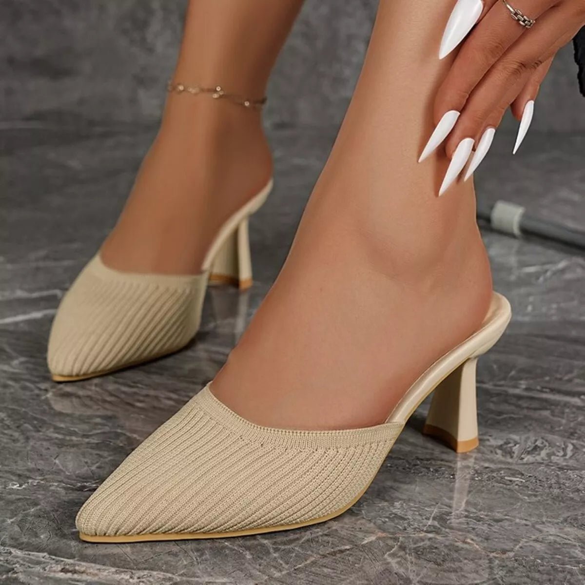 Point Toe Block Heels Sandals - Style Chic Couture