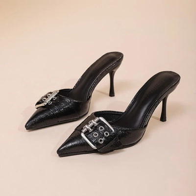 Point Toe Kitten Heels Sandals - Style Chic Couture