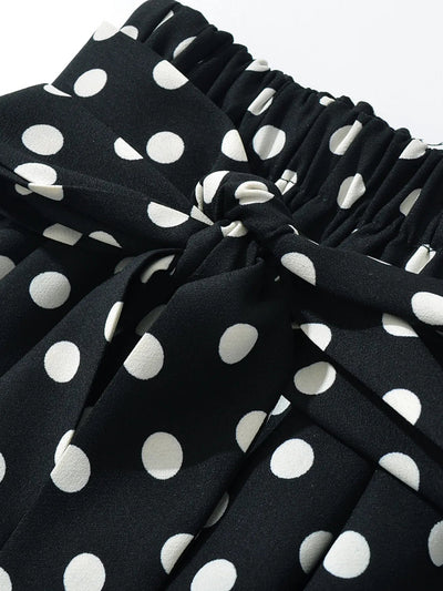 Polka Dot One - Shoulder Top and Mini Skirt Set - Style Chic Couture