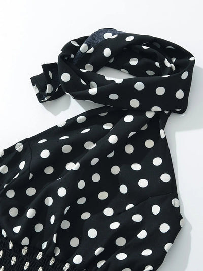 Polka Dot One - Shoulder Top and Mini Skirt Set - Style Chic Couture