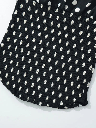 Polka Dot One - Shoulder Top and Mini Skirt Set - Style Chic Couture