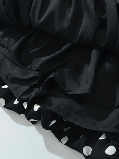 Polka Dot One - Shoulder Top and Mini Skirt Set - Style Chic Couture