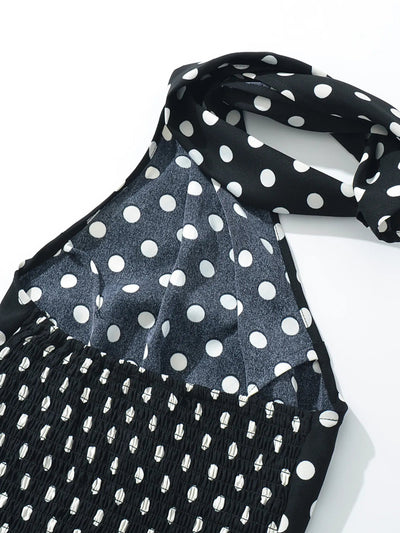 Polka Dot One - Shoulder Top and Mini Skirt Set - Style Chic Couture