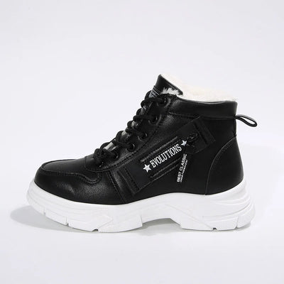 Premium Lace - Up Combat Boots with Fleece Line - Style Chic Couture