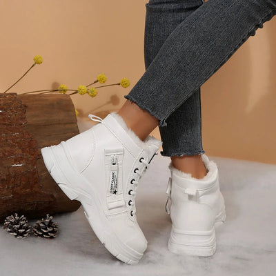 Premium Lace - Up Combat Boots with Fleece Line - Style Chic Couture