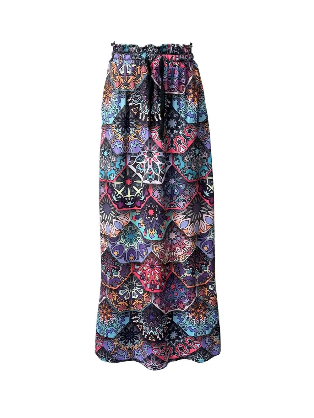 Printed Maxi Skirt with Pockets - Style Chic Couture