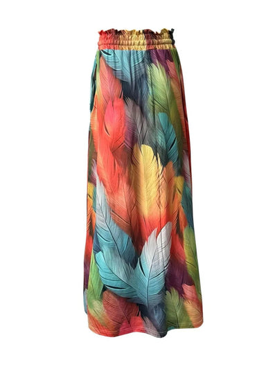 Printed Maxi Skirt with Pockets - Style Chic Couture