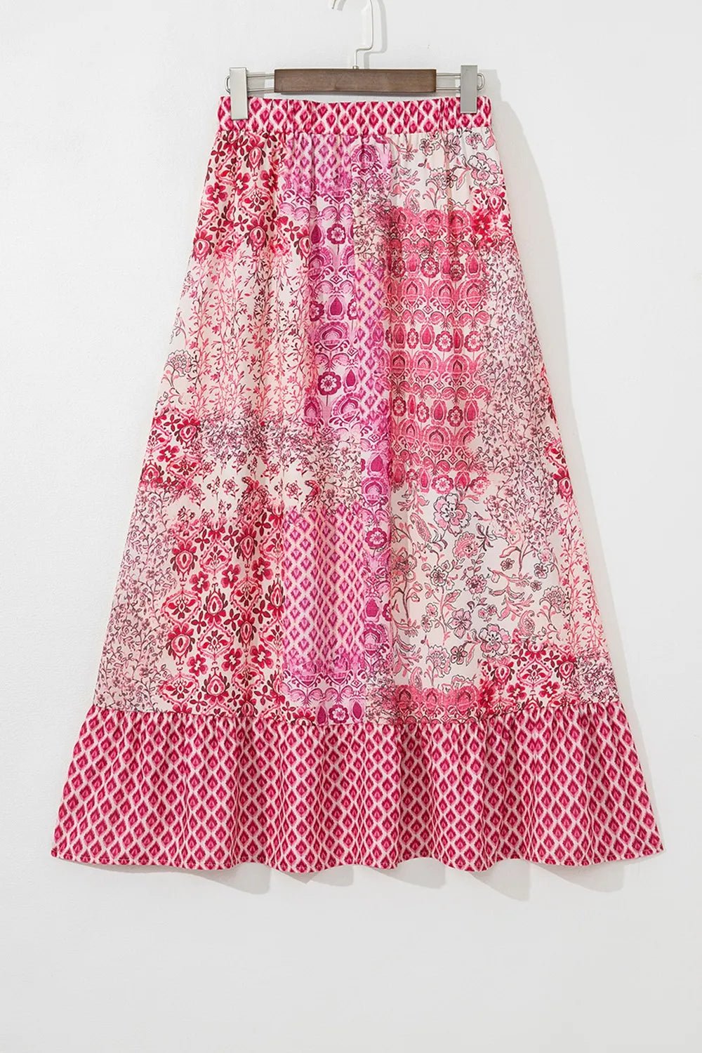 Printed Tassel Drawstring High Waist Maxi Skirt - Style Chic Couture