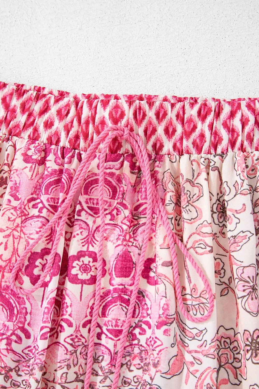 Printed Tassel Drawstring High Waist Maxi Skirt - Style Chic Couture