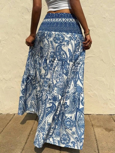 Printed Tiered Maxi Skirt - Style Chic Couture