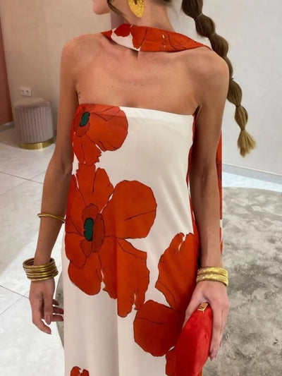 Printed Tube Maxi Dress - Style Chic Couture