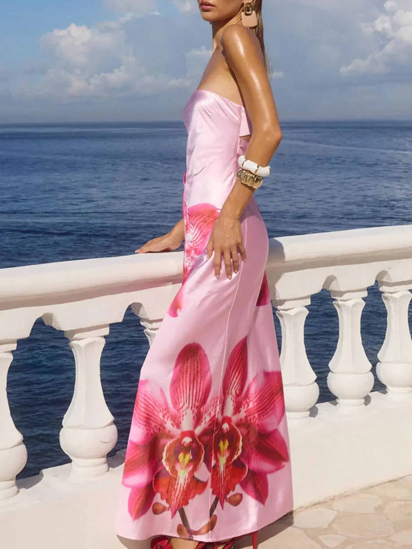 Printed Tube Maxi Dress - Style Chic Couture