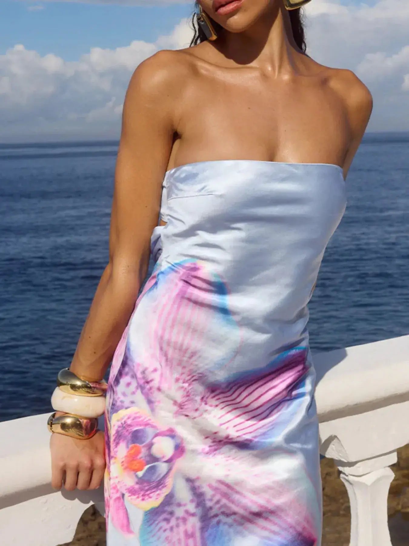 Printed Tube Maxi Dress - Style Chic Couture