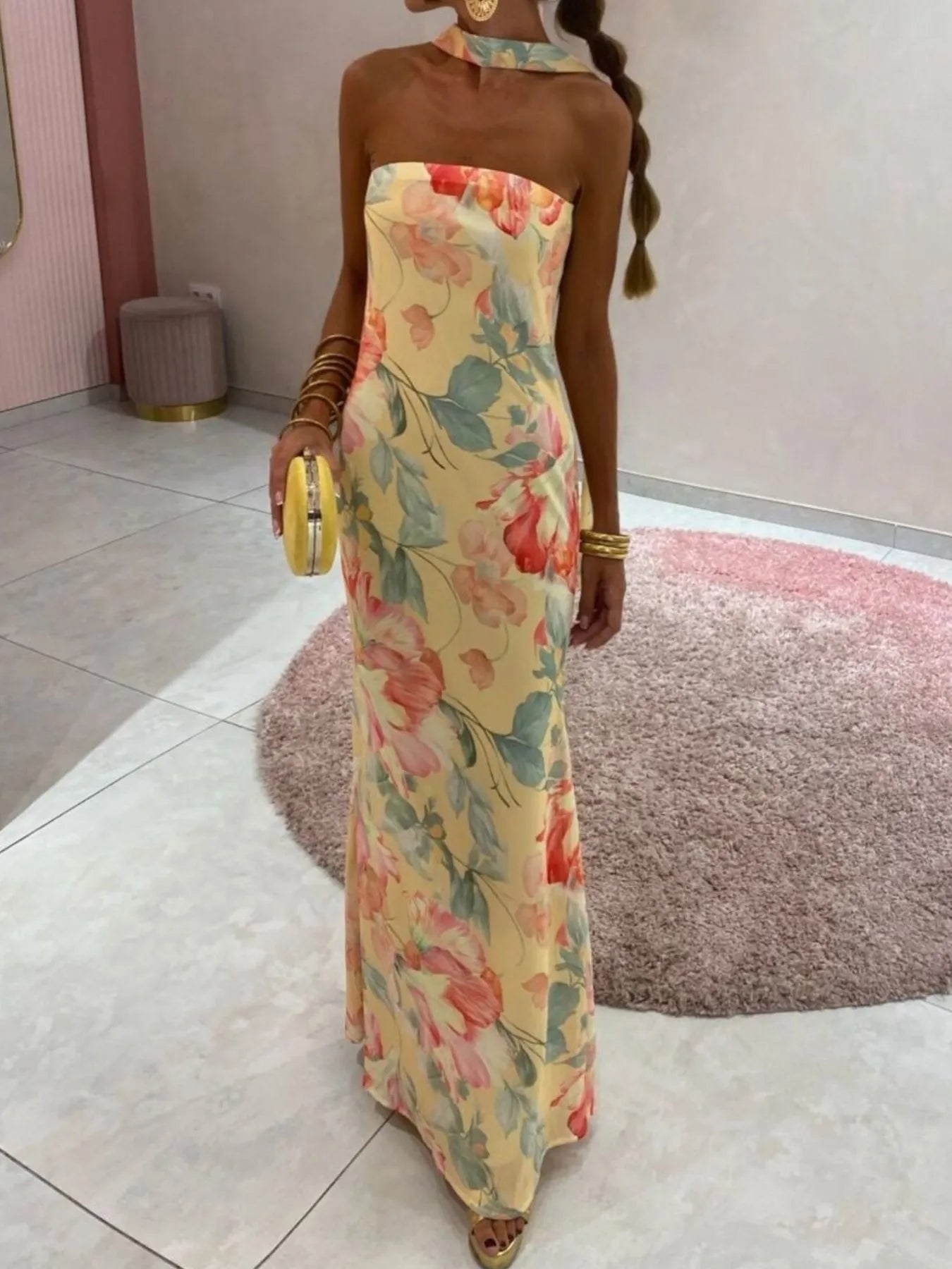 Printed Tube Maxi Dress - Style Chic Couture