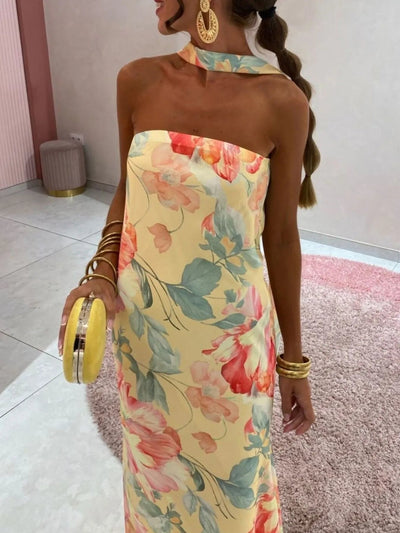 Printed Tube Maxi Dress - Style Chic Couture