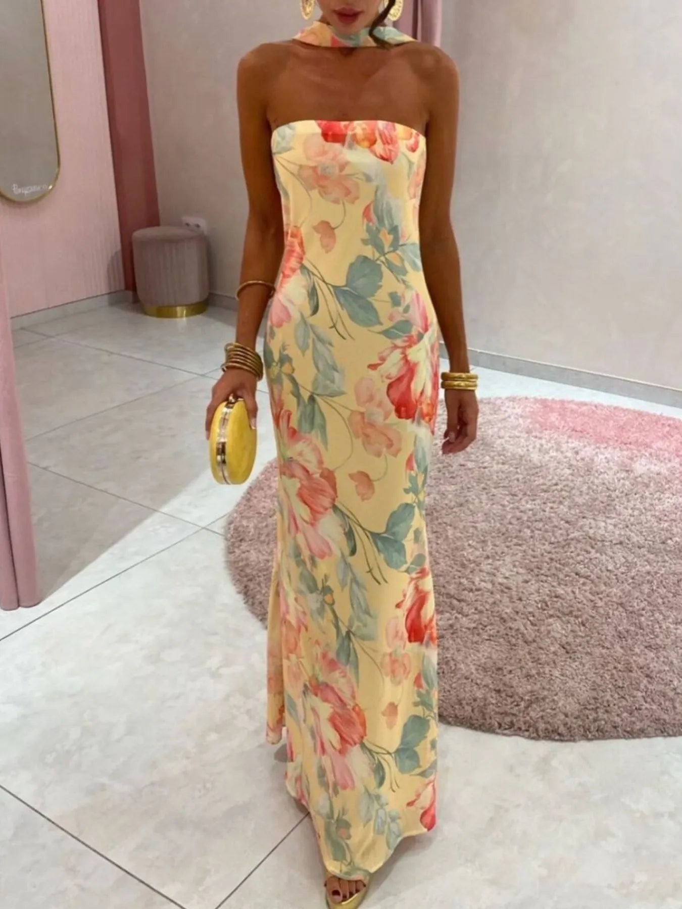 Printed Tube Maxi Dress - Style Chic Couture