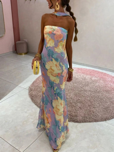Printed Tube Maxi Dress - Style Chic Couture