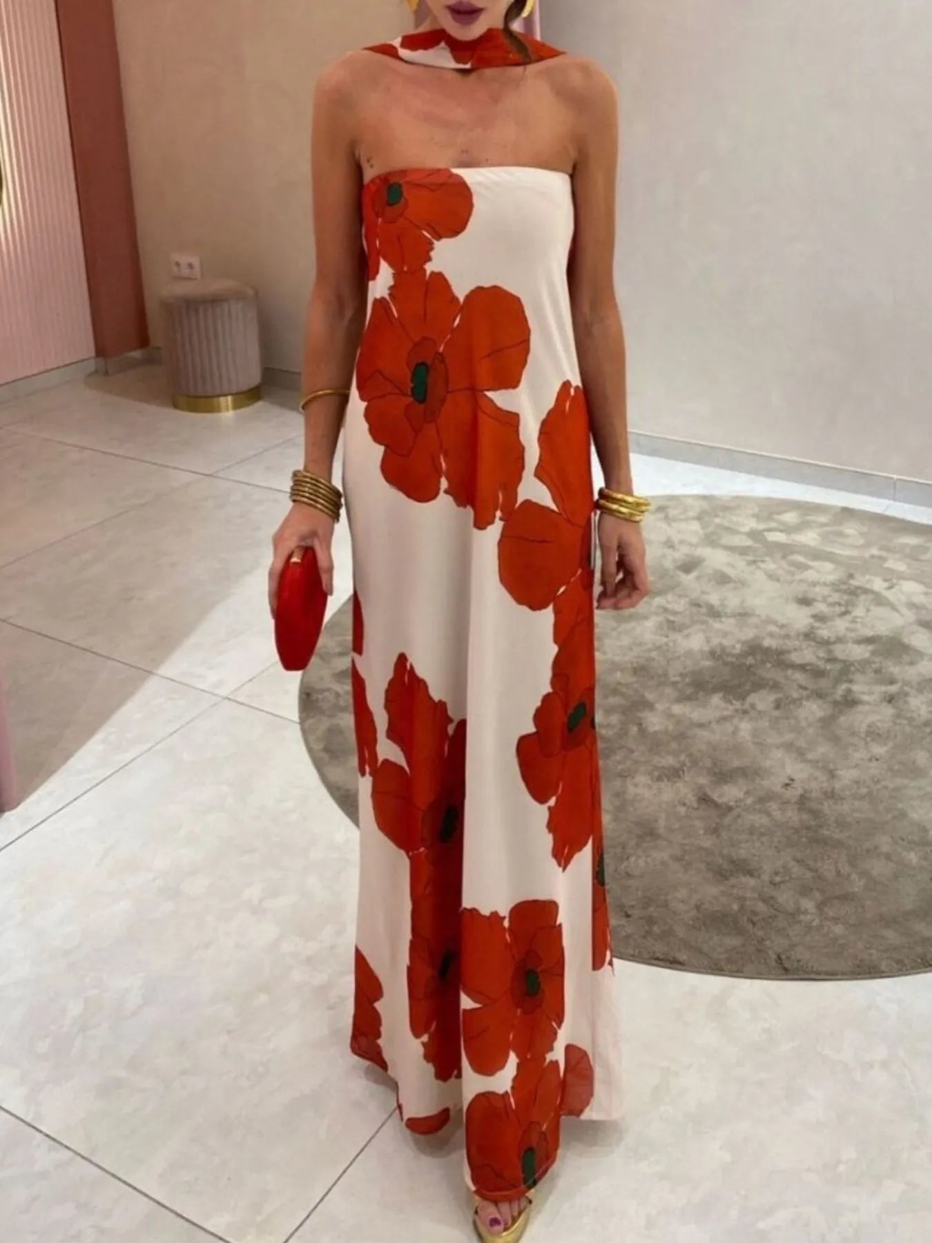 Printed Tube Maxi Dress - Style Chic Couture