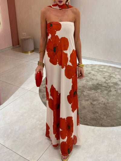 Printed Tube Maxi Dress - Style Chic Couture