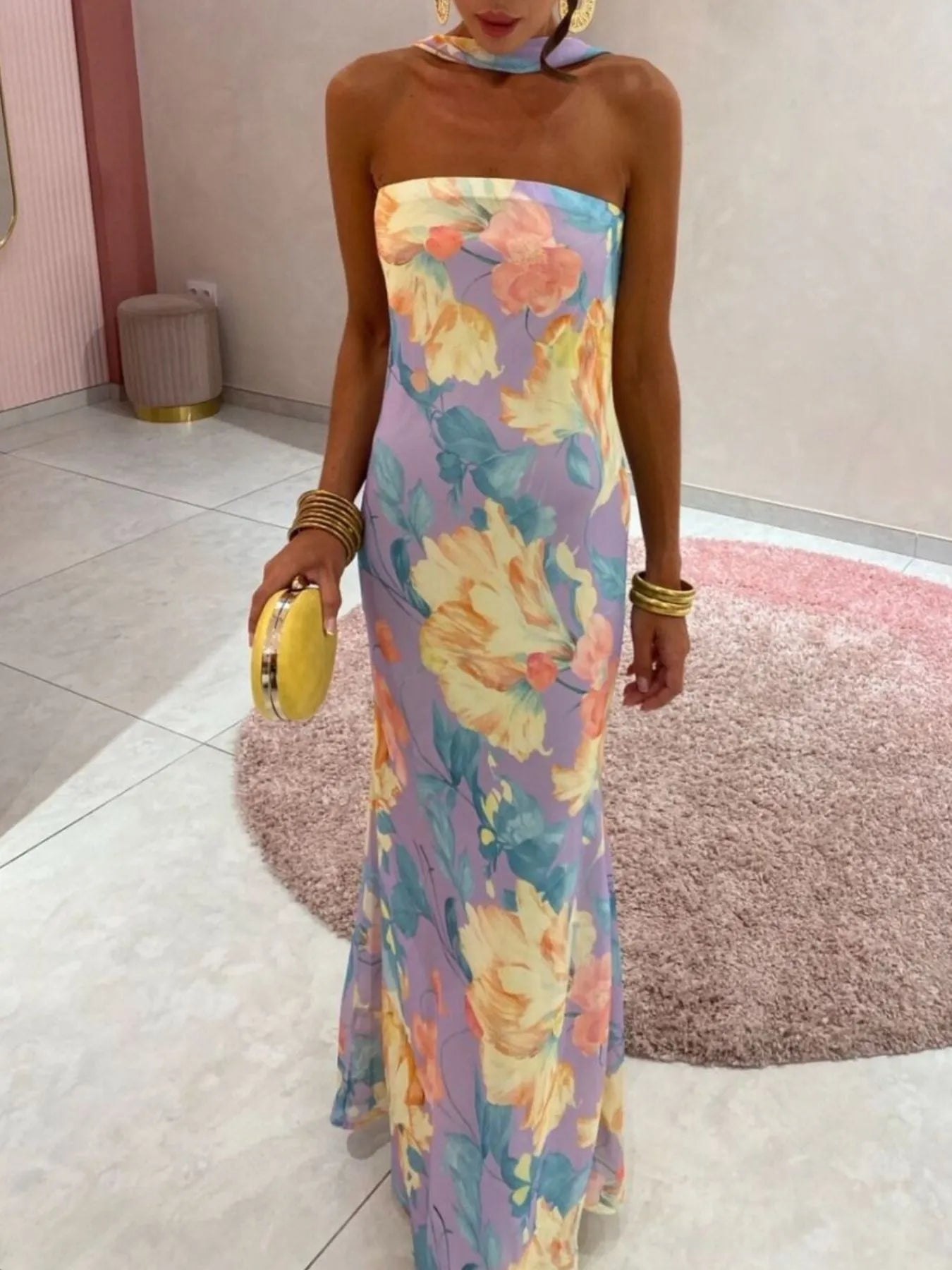 Printed Tube Maxi Dress - Style Chic Couture