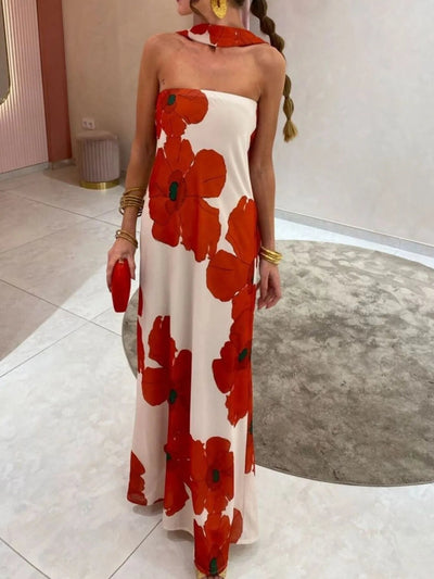 Printed Tube Maxi Dress - Style Chic Couture