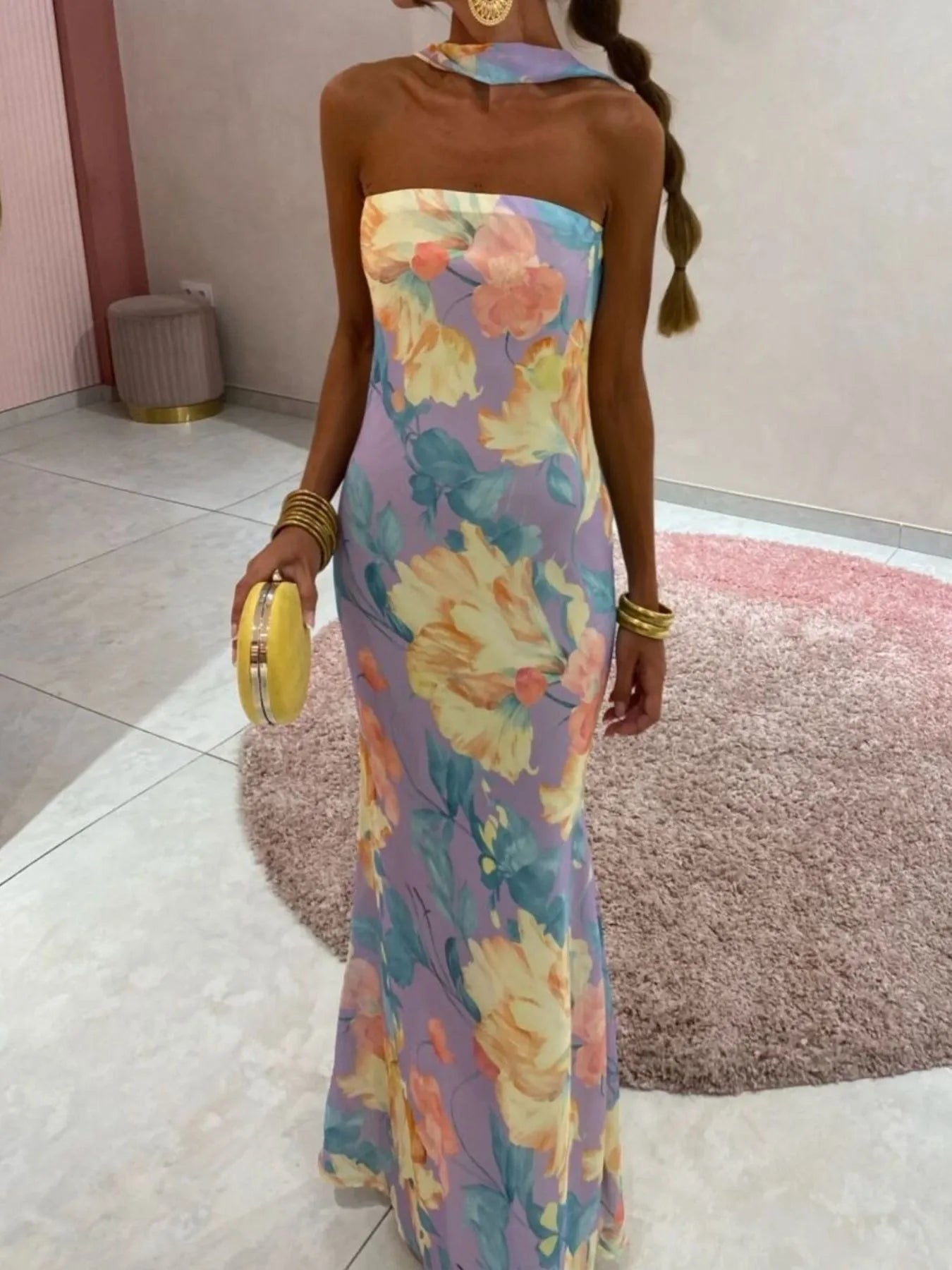 Printed Tube Maxi Dress - Style Chic Couture