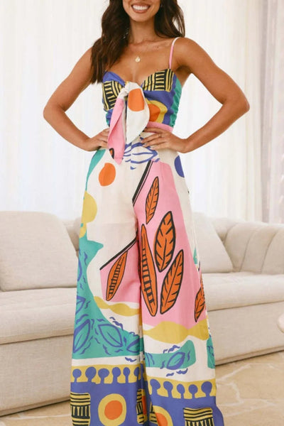 Printed Wide Leg Cami Jumpsuit - Style Chic Couture