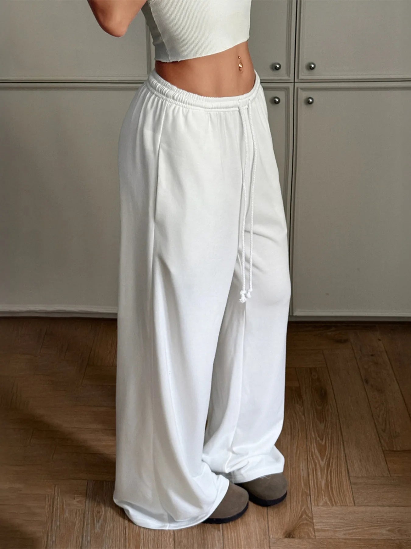 Relaxed Wide Leg Drawstring Pants - Style Chic Couture
