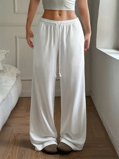 Relaxed Wide Leg Drawstring Pants - Style Chic Couture