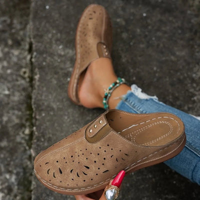 Round Toe Cutout Slip - Ons - Style Chic Couture