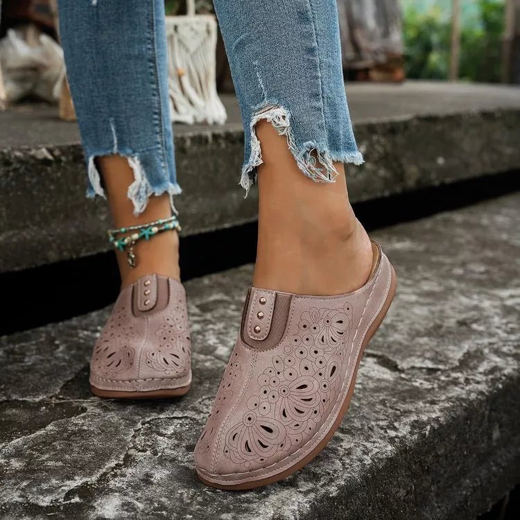 Round Toe Cutout Slip - Ons - Style Chic Couture