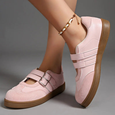 Round Toe Double Buckle Loafers - Style Chic Couture