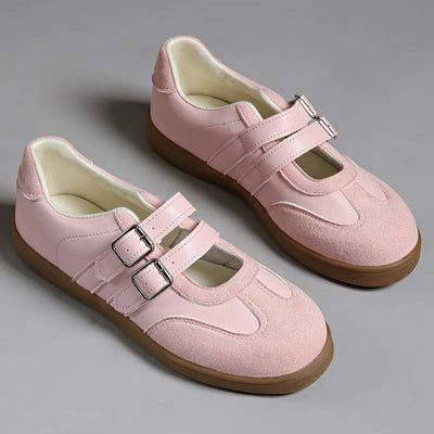 Round Toe Double Buckle Loafers - Style Chic Couture