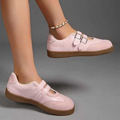 Round Toe Double Buckle Loafers - Style Chic Couture