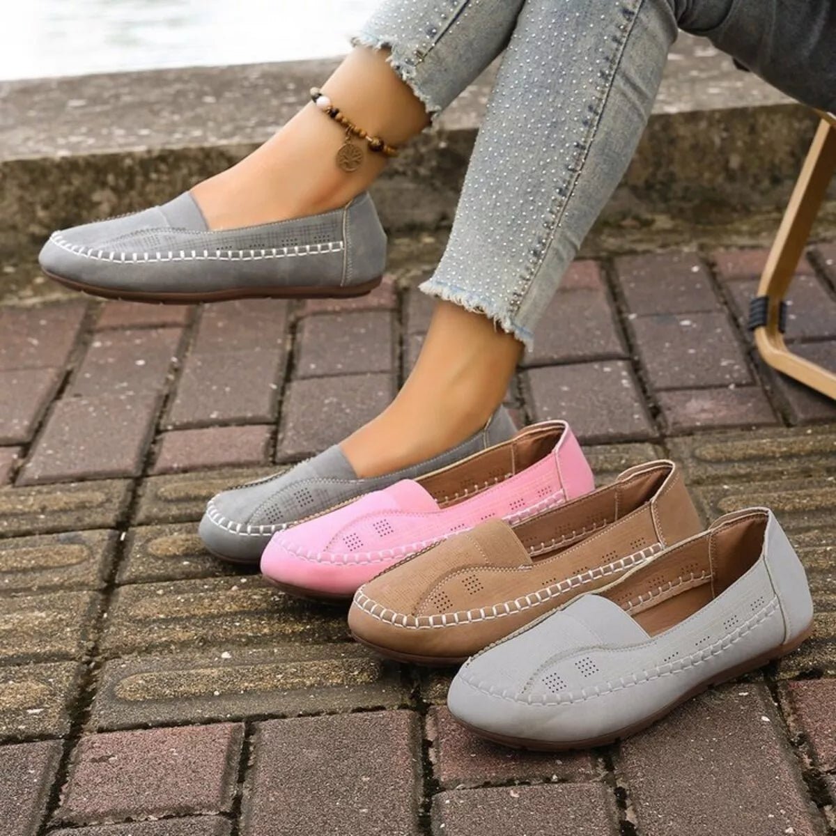 Round Toe Flats Slip - Ons - Style Chic Couture