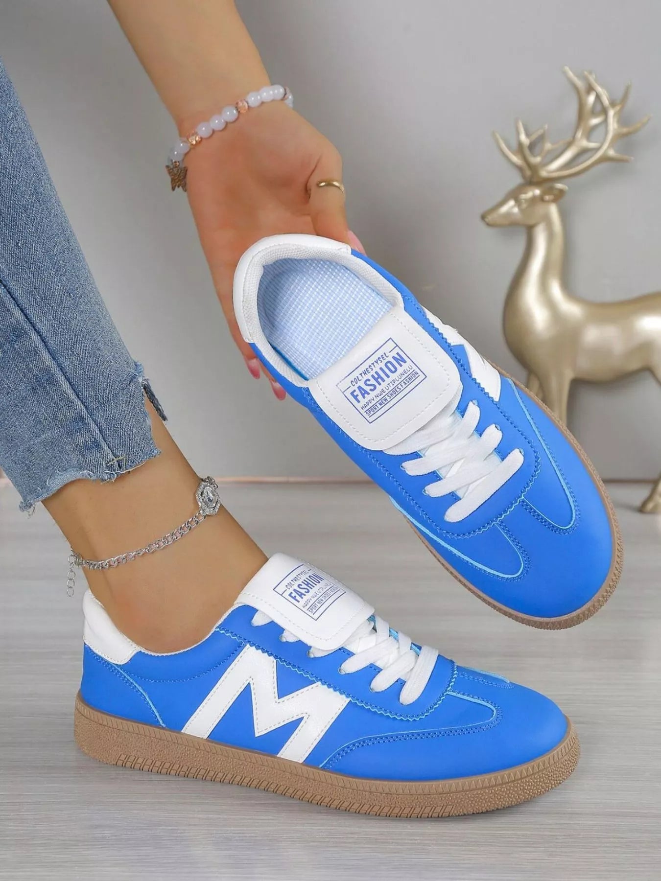 Round Toe Lace Up Sneakers - Style Chic Couture