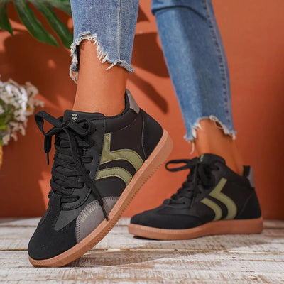 Round Toe Lace Up Sneakers - Style Chic Couture