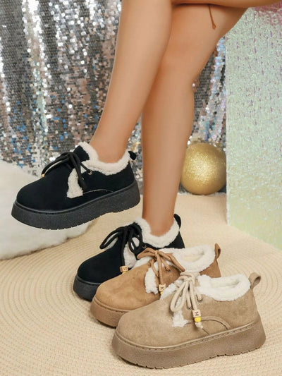 Round Toe Platform Boots - Style Chic Couture