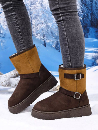 Round Toe Platform Boots - Style Chic Couture